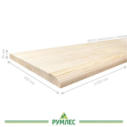 картинка Подоконник 30*400*3000мм Сосна сорт Экстра от магазина Румлес