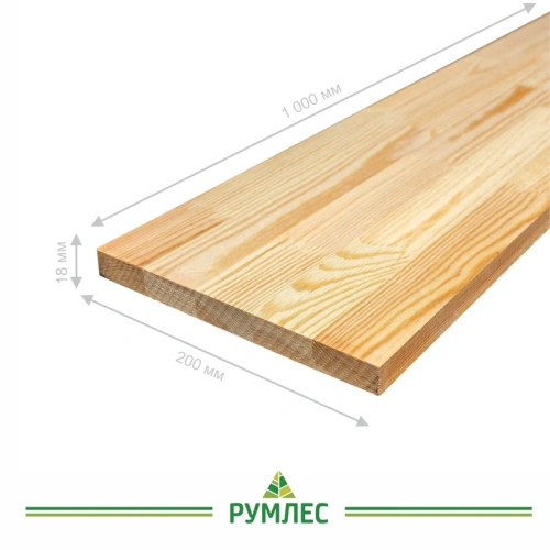 картинка Подступенник 18*200*1000мм Сосна сорт Экстра сращенный от магазина Румлес