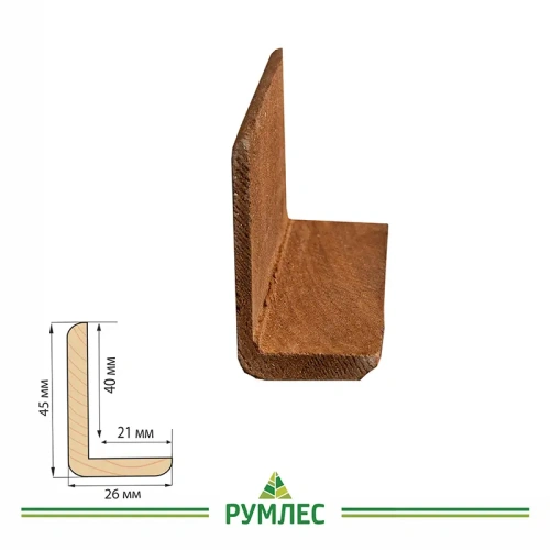 картинка Угол наружный термолипа 26*45*2500мм сорт А цельный от магазина Румлес