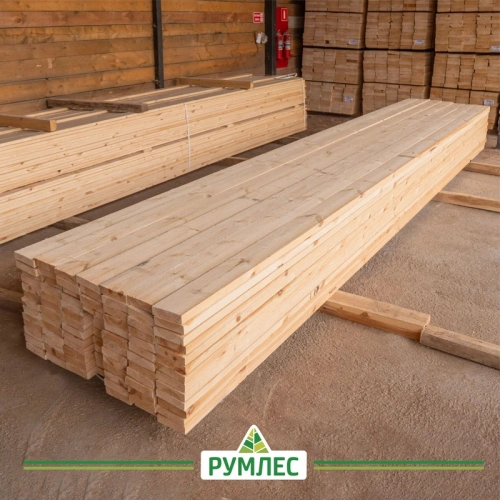 картинка Доска обрезная камерной сушки 40*150*4000мм ель/сосна 1-2 сорт дисковый распил (10-18%) от магазина Румлес