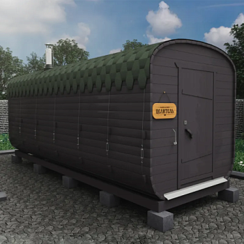 картинка Баня-бочка 6м Два отделения Комплектация ЭКОНОМ от магазина Румлес