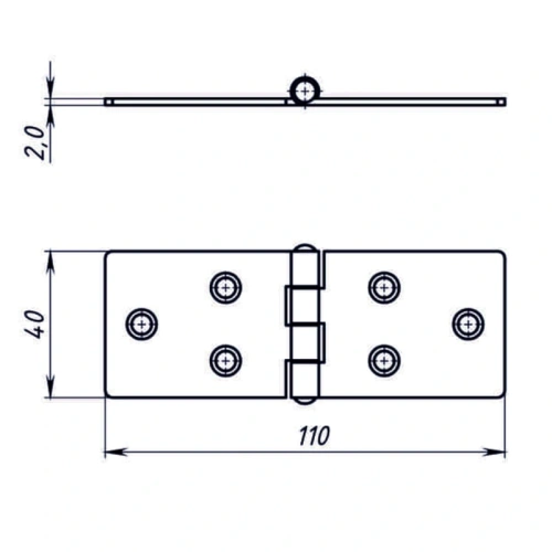картинка Петля карточная 110*40мм цинк от магазина Румлес