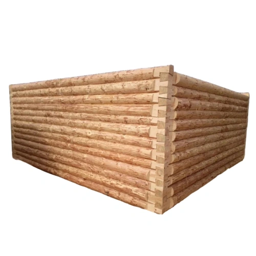 картинка Сруб нестроганый 6*6м высота 2,5м D24-26см из зимнего леса, рубка в лапу от магазина Румлес