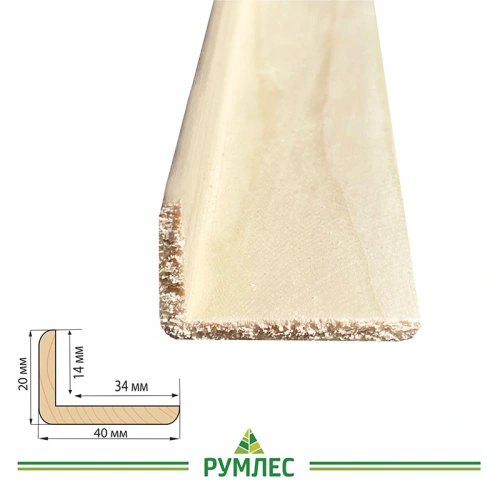 картинка Угол наружный сосна 40*20*2500мм сорт Экстра сращенный от магазина Румлес