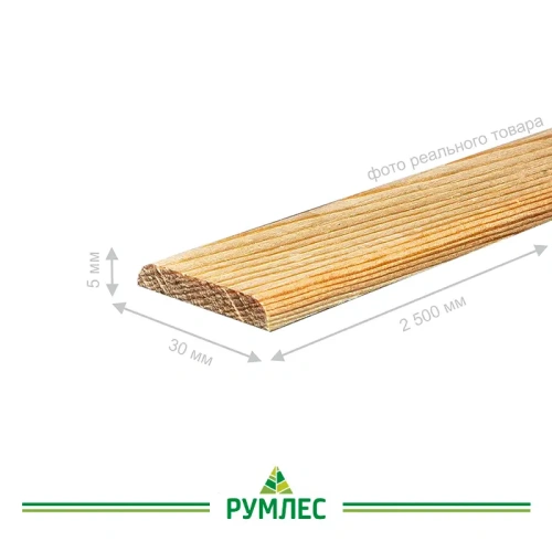 картинка Нащельник плоский 30*2500мм сосна сорт Экстра от магазина Румлес