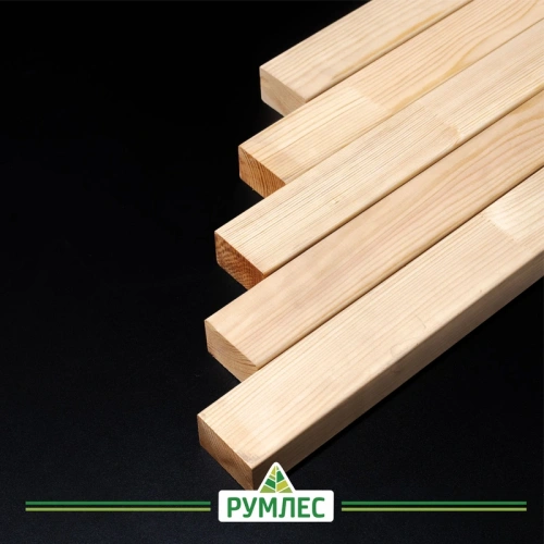 картинка Брусок сращенный для перегородок 40*60*3000мм сосна сорт Экстра (с фаской R3 на углах) от магазина Румлес
