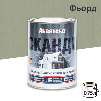 картинка Кроющий антисептик Акватекс Сканди Фьорд 0.75л от магазина Румлес