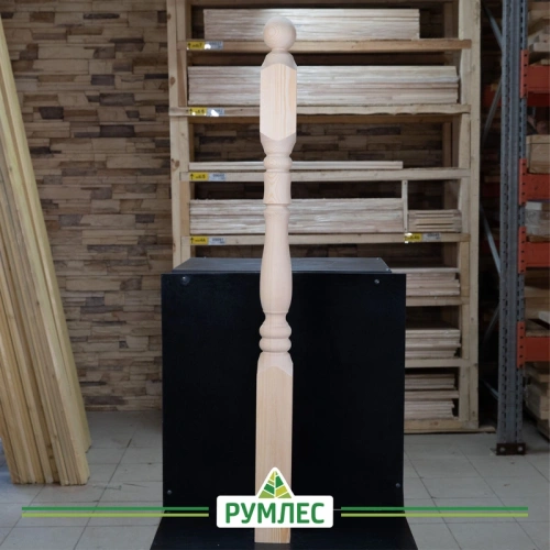 картинка Столб начальный 80*80*1200мм №1 Сосна сорт Экстра сращенный от магазина Румлес