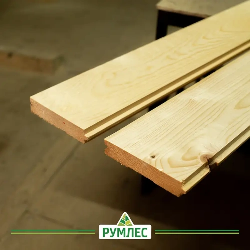 картинка Доска пола шпунтованная ель/сосна 28*142(135)*4000мм сорт АВ от магазина Румлес