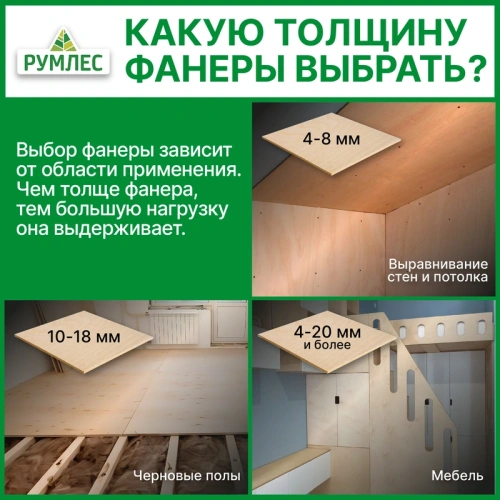 картинка Фанера ФК 10*1525*1525мм сорт 4/4 ГОСТ от магазина Румлес