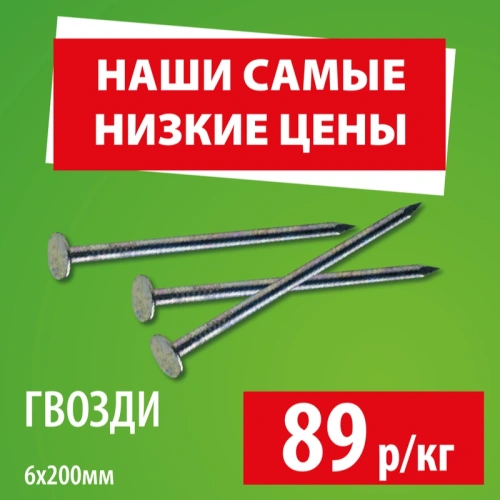 картинка Гвозди 6*200мм от магазина Румлес