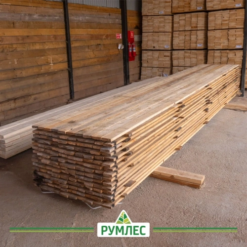 картинка Доска обрезная камерной сушки 25*100*6000мм ель/сосна 5 сорт дисковый распил (10-18%) от магазина Румлес