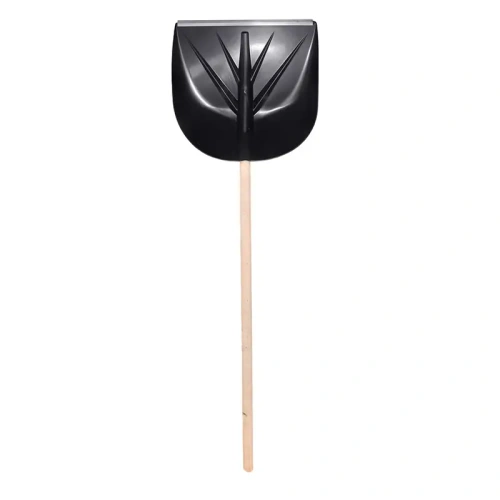 картинка Лопата MIDI Полюс д/снега с деревянным черенком и планкой 420*400мм от магазина Румлес