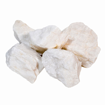 картинка Камни Белый Кварц колотый "Горячий лед" (коробка/мешок 10кг) от магазина Румлес