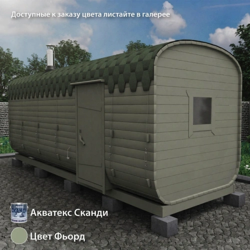 картинка Баня-бочка 6м Три отделения Комплектация ЛЮКС от магазина Румлес
