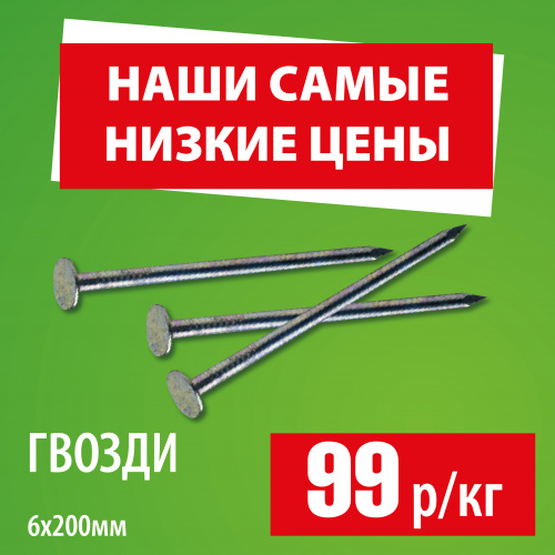 картинка Гвозди 6*200мм от магазина Румлес