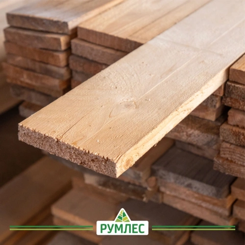 картинка Доска обрезная 25*150*4000мм 1-3 сорт (ГОСТ 8486-86) естественной влажности хвойные породы от магазина Румлес