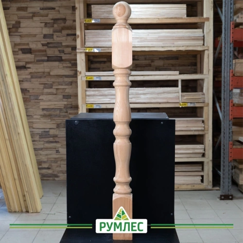 картинка Столб начальный 80*80*1200мм №5 Сосна сорт Экстра сращенный от магазина Румлес