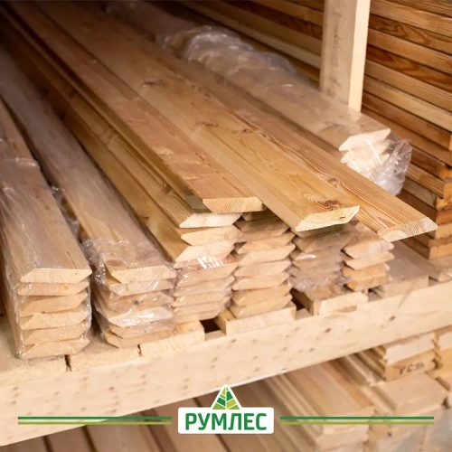 картинка Планкен скошенный 20*90*3000мм сорт АВ лиственница от магазина Румлес