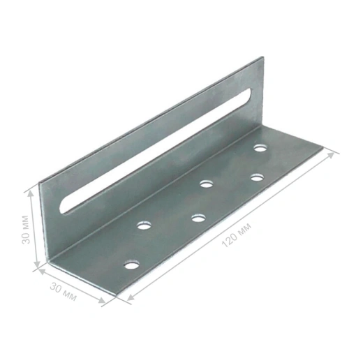 картинка Уголок скользящий 90° оцинкованный 30*30*120*2мм ГОСТ 14918-80 РОССИЯ от магазина Румлес
