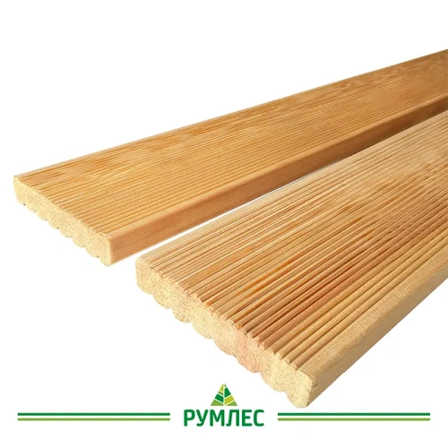 картинка Террасная доска Вельвет 27*142*3000мм сорт Экстра лиственница от магазина Румлес