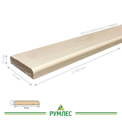 картинка Наличник липа плоский 70*2300мм сорт А от магазина Румлес