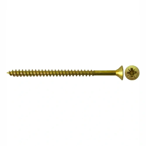 картинка Саморезы универсальные 5*80мм желтый цинк от магазина Румлес