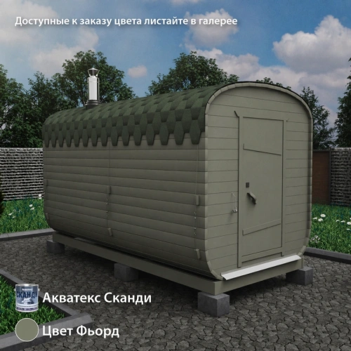 картинка Баня-бочка 4м Два отделения Комплектация ЭКОНОМ от магазина Румлес