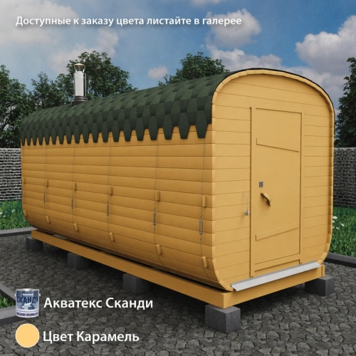 картинка Баня-бочка 5м Два отделения Комплектация ЭКОНОМ от магазина Румлес