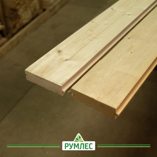 картинка Доска пола шпунтованная ель/сосна 35*145(135)*2000мм сорт В Киров от магазина Румлес