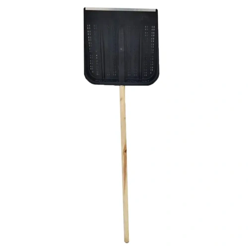 картинка Лопата ПЕРФОРИРОВАННАЯ д/снега с деревянным черенком и планкой 470*470мм от магазина Румлес