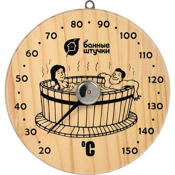 картинка Термометр "Удовольствие" для бани и сауны 16*16*1.5см от магазина Румлес