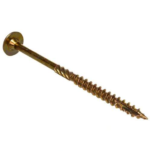 картинка Саморез по дереву тарельчатая голова 6*100мм Тorx30 желтый цинк от магазина Румлес