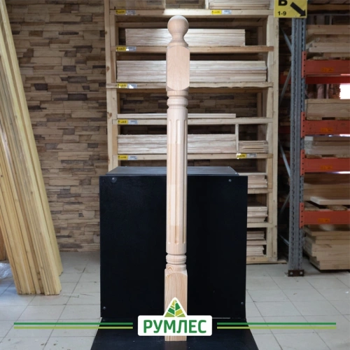 картинка Столб начальный 80*80*1200мм №8 Сосна сорт Экстра сращенный от магазина Румлес
