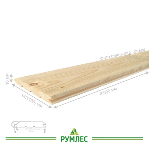 картинка Имитация бруса ель/сосна 16*142(135)*6000мм сорт АВ Русский лес от магазина Румлес