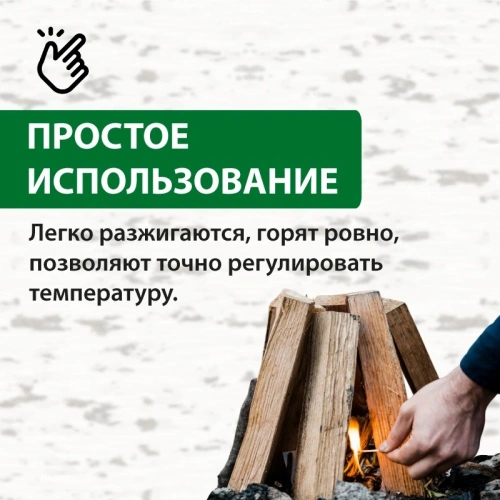 картинка Дрова Березовые 100% СУХИЕ камерной сушки (8кг/мешок) от магазина Румлес