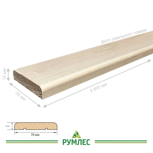 картинка Наличник липа плоский 70*2600мм сорт А от магазина Румлес