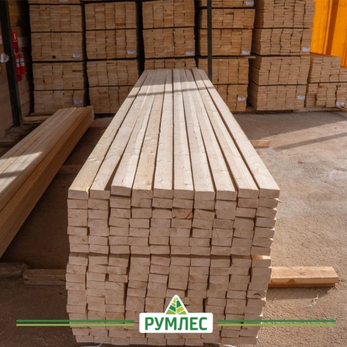 картинка Доска обрезная камерной сушки 50*100*6000мм Отборная 1 сорт Ель 100% дисковый распил (10-15%) от магазина Румлес