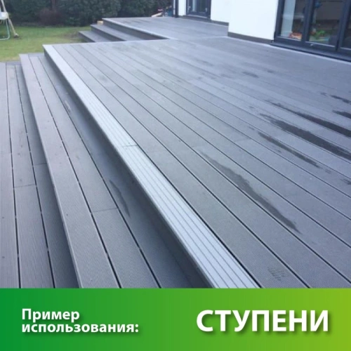 картинка ДПK доска террасная вельвет 24*143*3000мм графит комфорт от магазина Румлес