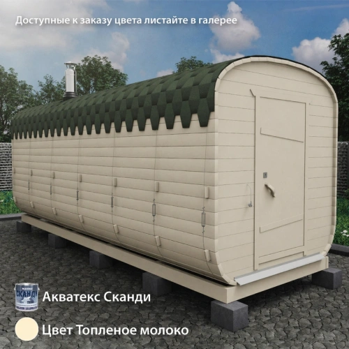 картинка Баня-бочка 6м Три отделения Комплектация БАЗОВАЯ от магазина Румлес