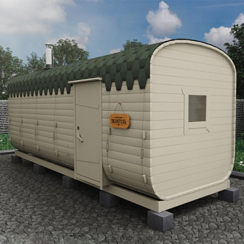 картинка Баня-бочка 6м Три отделения Комплектация ЛЮКС от магазина Румлес