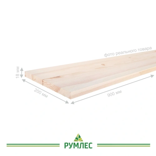 картинка Подступенник 18*200*900мм Ель/Сосна сорт АВ сращенный от магазина Румлес