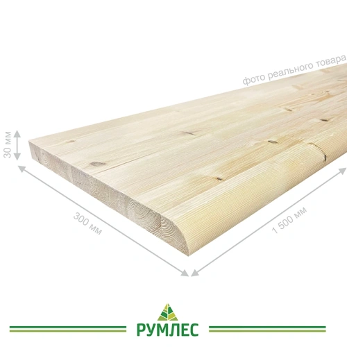 картинка Подоконник 30*300*1500мм Ель/Сосна сорт АВ от магазина Румлес