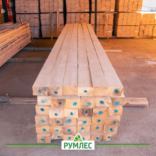 картинка Брус 100*150*6000мм 1-3 сорт (ГОСТ 8486-86) естественной влажности хвойные породы от магазина Румлес