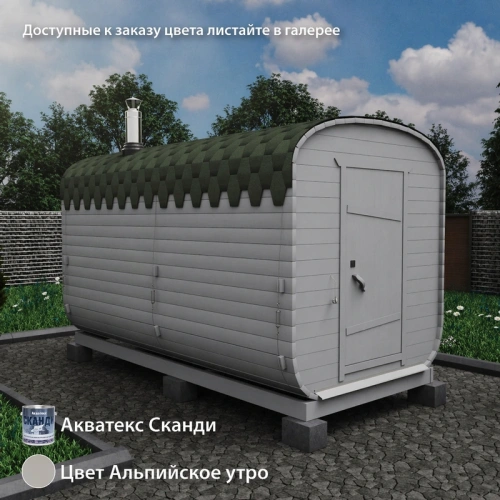 картинка Баня-бочка 4м Два отделения Комплектация ЭКОНОМ от магазина Румлес