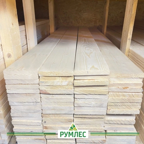 картинка Доска строганая камерной сушки 28*140*6000мм сорт АВ ель/сосна (с фаской на углах) от магазина Румлес