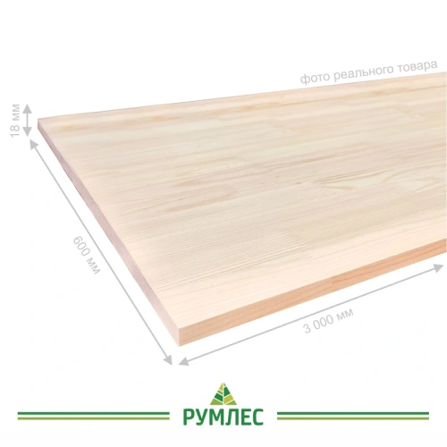 картинка Щит мебельный 18*600*3000мм Сосна сорт Экстра сращенный от магазина Румлес