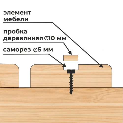 картинка Пробка ПРОФЕССИОНАЛ D10 сосна (15шт/уп) от магазина Румлес