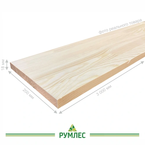 картинка Щит мебельный 18*200*3000мм Сосна сорт Экстра сращенный от магазина Румлес