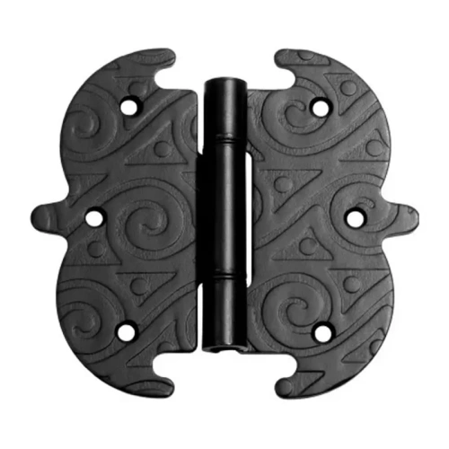 картинка Петля фигурная кованая 130*140мм черная серия Ярославль от магазина Румлес